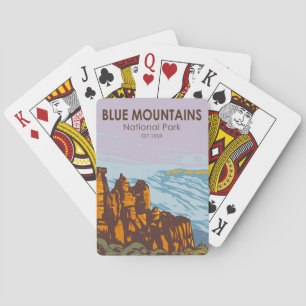 Blue Mountains Nationalpark Australien Vintage Spielkarten