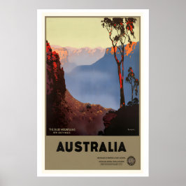 Blue Mountains New South Wales Australien Vintage Poster