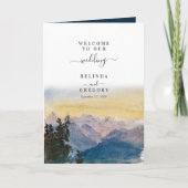 Blue Mountains Pine Wedding Order of Service Programm (Vorderseite)