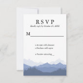 Blue Mountains Rustic Wedding RSVP Card Karte (Vorderseite)