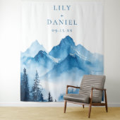 Blue Mountains Wedding Foto Booth Hintergrund Wandteppich (Beispiel)