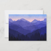 Blue Mountains Wedding RSVP Card Karte (Rückseite)