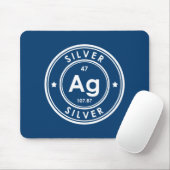 Blue Mouse Pad Silver Element Mousepad (Mit Mouse)
