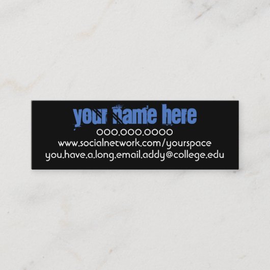 Blue Moves Persönliche Kontaktkarten Telefonnummerkarte (Vorderseite)