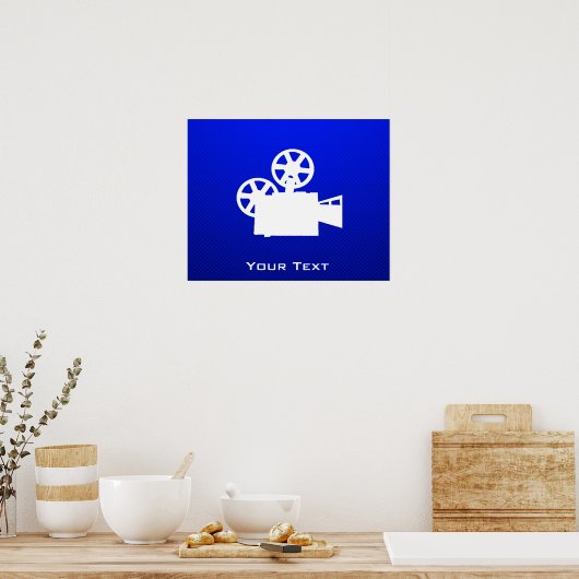 Blue Movie Camera Poster (Küche)