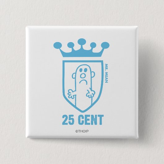 Blue Mr. Gemein Wappen & Crown Button (Vorderseite)