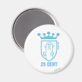 Blue Mr. Gemein Wappen & Crown Magnet (Vorderseite/Rückseite)