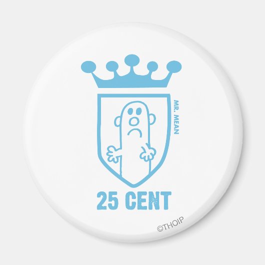 Blue Mr. Gemein Wappen & Crown Magnet (Vorne)