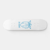 Blue Mr. Gemein Wappen & Crown Skateboard (Horizontal)