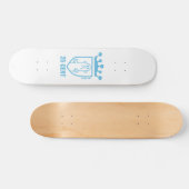 Blue Mr. Gemein Wappen & Crown Skateboard (Horizontal)