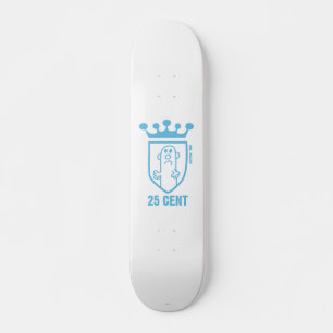 Blue Mr. Gemein Wappen & Crown Skateboard
