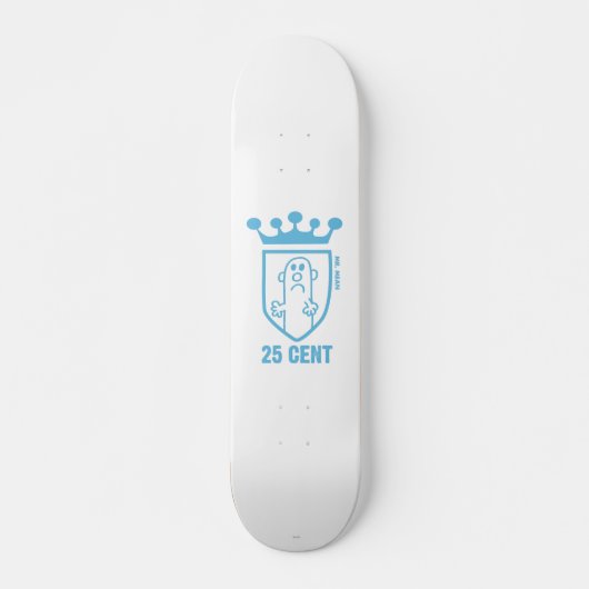 Blue Mr. Gemein Wappen & Crown Skateboard (Vorne)