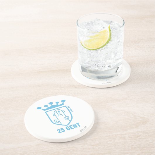 Blue Mr. Gemein Wappen & Crown Untersetzer (Seite)