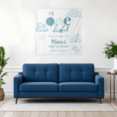 Blue Mr Onederful Sky Cloud 1st Birthday  Wandteppich