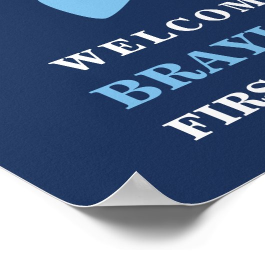Blue Mr Onederful Welcome Poster (Ecke)