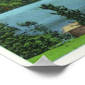 Blue Mt Lake View of the Mountain Poster (Ecke)