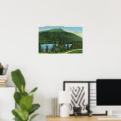 Blue Mt Lake View of the Mountain Poster (Heimbüro)
