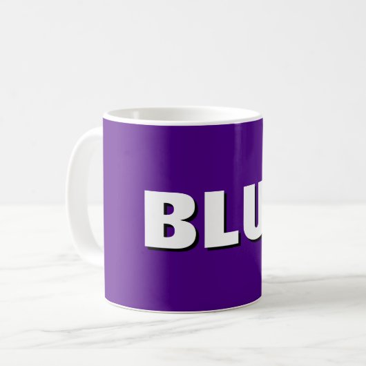 BLUE Mug – Calm, Cool & Caffeinated  Kaffeetasse (Vorderseite Links)