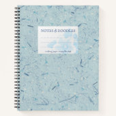 Blue Mulberry Paper Composite Notebook Elegant Notizblock (Vorderseite)