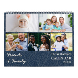 Blue Multi Foto Calendar - Familie und Freunde Kalender