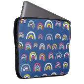 Blue Multi Rainbow Laptop Sleeve (Vorne Rechts)