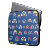 Blue Multi Rainbow Laptop Sleeve (Vorderseite Links)