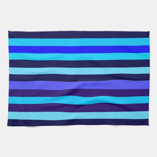 Blue Multi Tone Streifen Geschirrtuch (Horizontal)