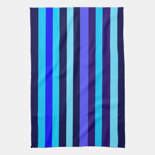 Blue Multi Tone Streifen Geschirrtuch (Vertikal)