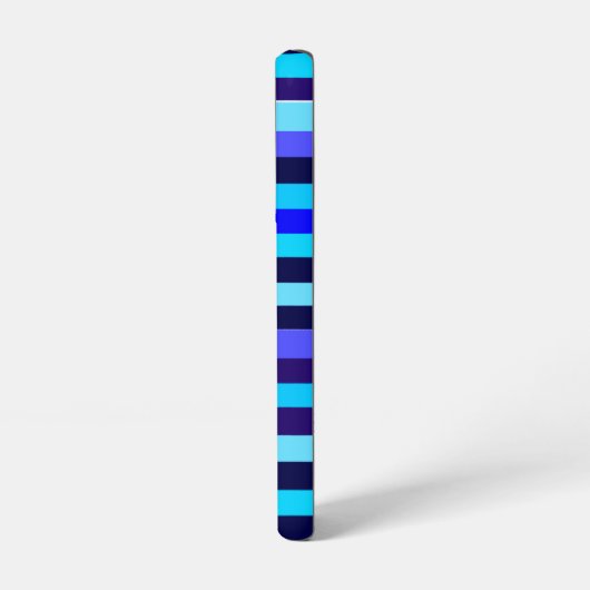 Blue Multi Tone Streifen Samsung Galaxy Hülle (Linke Seite)