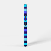 Blue Multi Tone Streifen Samsung Galaxy Hülle (Rechte Seite)