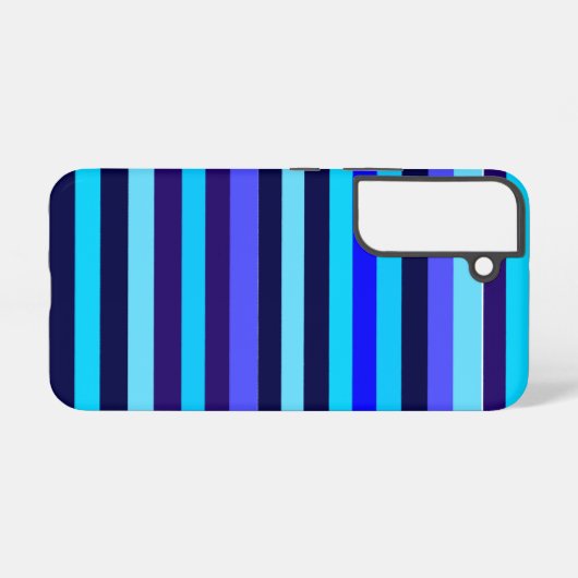 Blue Multi Tone Streifen Samsung Galaxy Hülle (Rückseite (Horizontal))