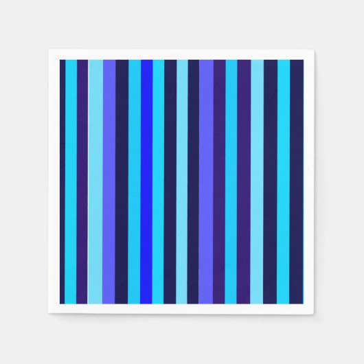 Blue Multi Tone Streifen Serviette (Vorderseite)
