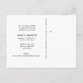 Blue Multiple Foto Geschwister Second Baby Birth Ankündigungspostkarte (Rückseite)