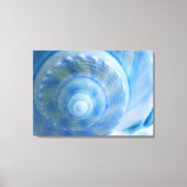 Blue Muschel Abstrakte digitale Kunst Canvas Print Leinwanddruck (Vorderseite)