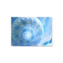 Blue Muschel Abstrakte digitale Kunst Canvas Print