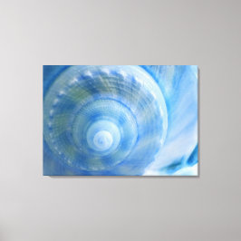 Blue Muschel Abstrakte digitale Kunst Canvas Print Leinwanddruck