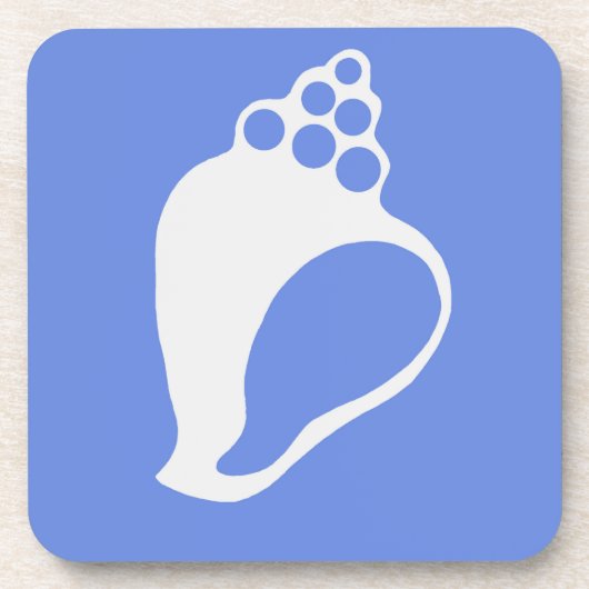 Blue Muschel Beverage Coaster Getränkeuntersetzer (Vorderseite)