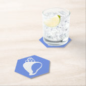 Blue Muschel Paper Untersetzer (Vor Ort)