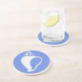 Blue Muschel Untersetzer (Seite)