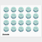 Blue Muscheln Beach Wedding Vielen Dank Sticker (Blatt)