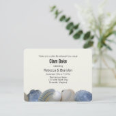 Blue Muscheln Clam Bake Probe Abendessen Einladung (Stehend Vorderseite)