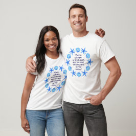 Blue Muscheln und Starfish Beach zum Thema T-Shirt