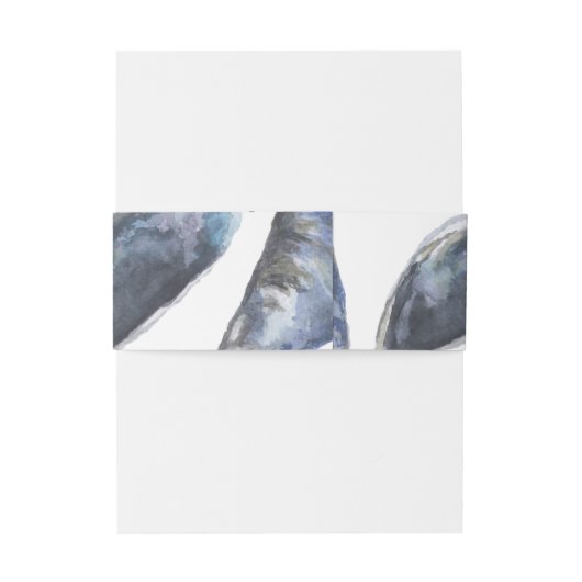 Blue Muscle Shell Invitation Belly Band (Rückseitenbeispiel)