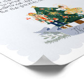 Blue Muscracker Winterratte für Babydusche Poster (Ecke)