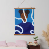 Blue Muse Wandteppich Mit Holzrahmen (Schlafzimmer)