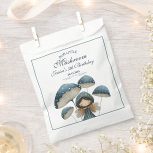 Blue Mushroom Fairy Verzaubertes Kindergeburtstag Geschenktütchen