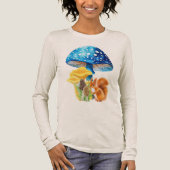 Blue Mushrooms Tri-Blend Shirt (Vorderseite)
