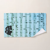 Blue Music Art Unites Theater Masken Badhandtuch Set (Handtuch)
