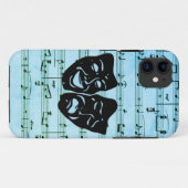 Blue Music Art Unites Theater Masken Case-Mate iPhone Hülle (Rückseite (Horizontal))