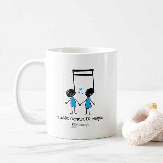 Blue Music Connects People Kaffeetasse (Mit Donut)